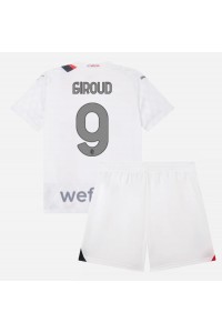 AC Milan Olivier Giroud #9 Jalkapallovaatteet Lasten Vieraspeliasu 2023-24 Lyhythihainen (+ Lyhyet housut)